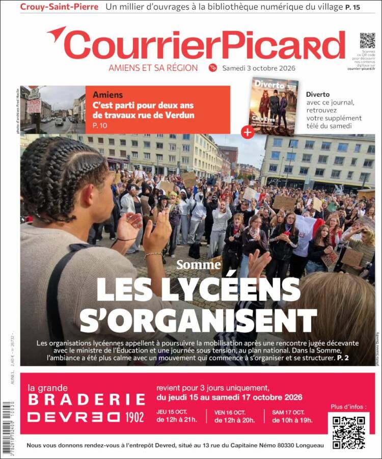Portada de Courrier Picard (Francia)