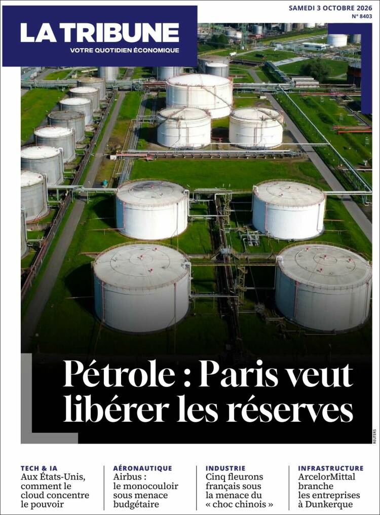 Portada de La Tribune (Francia)