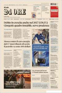 Portada de Il Sole 24 ORE (Italia)