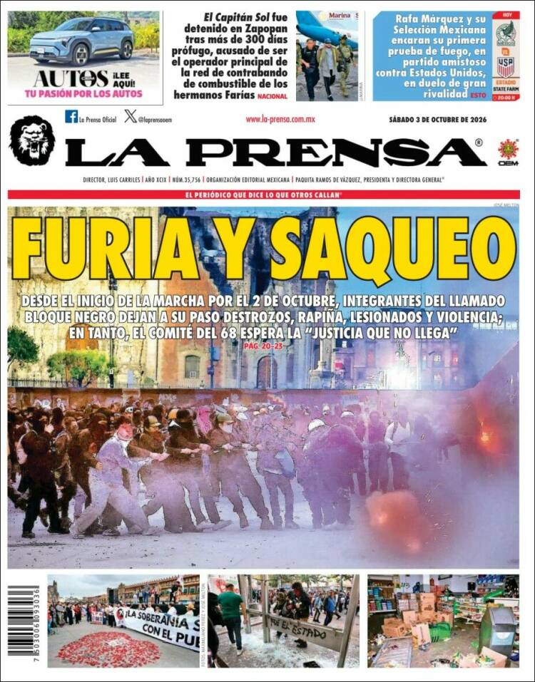 Portada de La Prensa (M&eacute;xico)