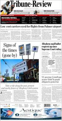 Portada de Tribune-Review (USA)