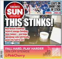 Portada de The Toronto Sun (Canad&aacute;)