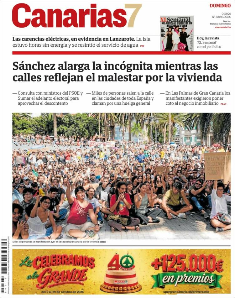Portada de Canarias 7 (Espa&ntilde;a)