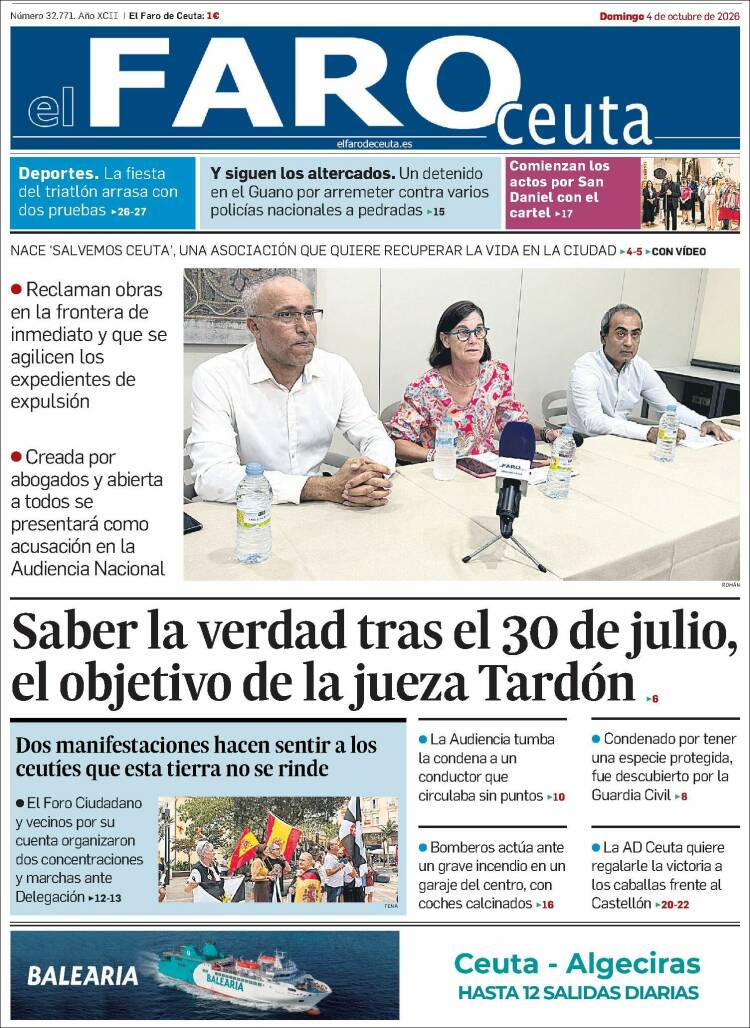 Portada de El Faro de Ceuta (Spain)