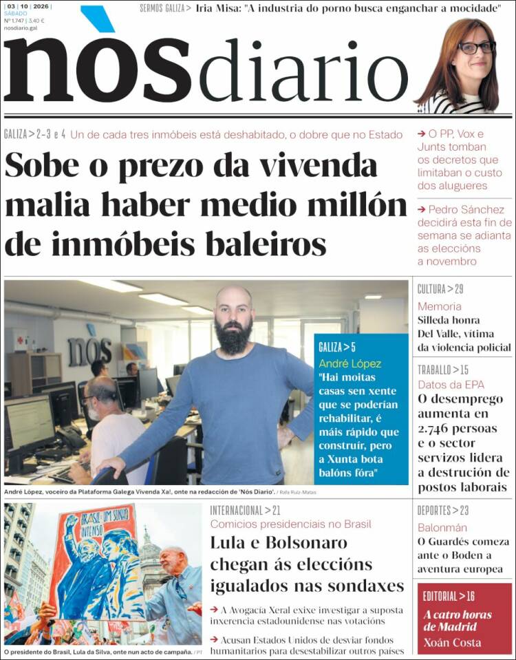 Portada de Nòs Diario (Espa&ntilde;a)