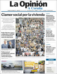 Portada de La Opinión de A Coruña (Espa&ntilde;a)