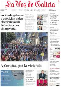 Portada de La Voz de Galicia (Espa&ntilde;a)