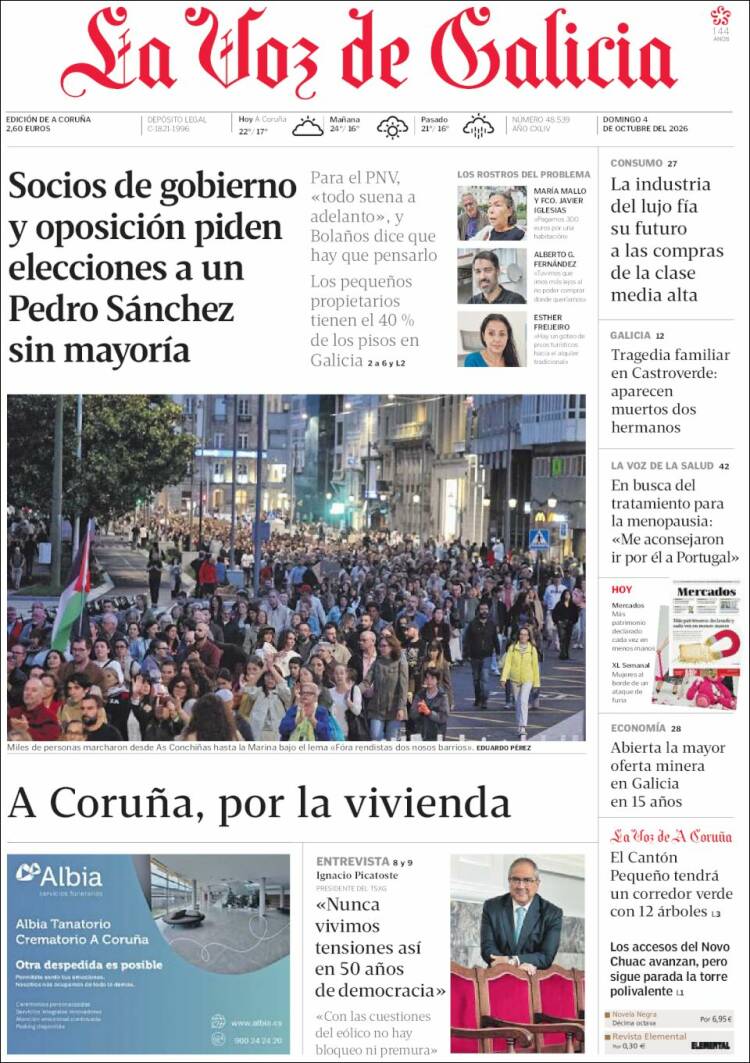 Portada de La Voz de Galicia (Spain)