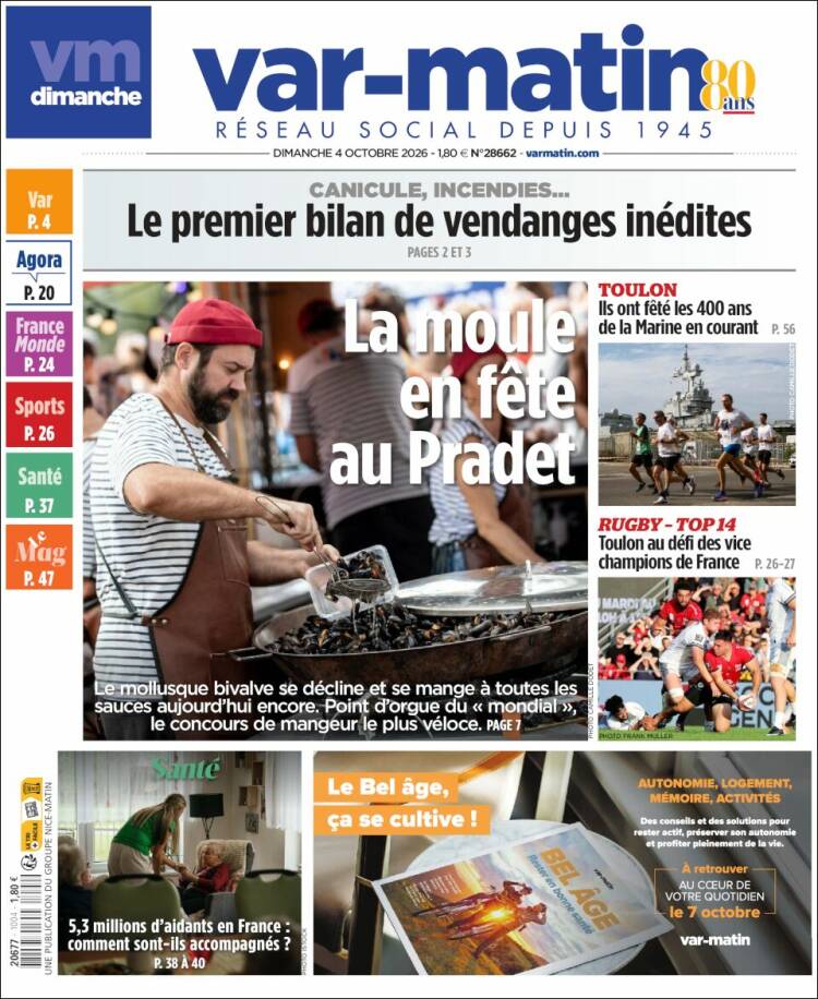Portada de Var-Matin (Francia)