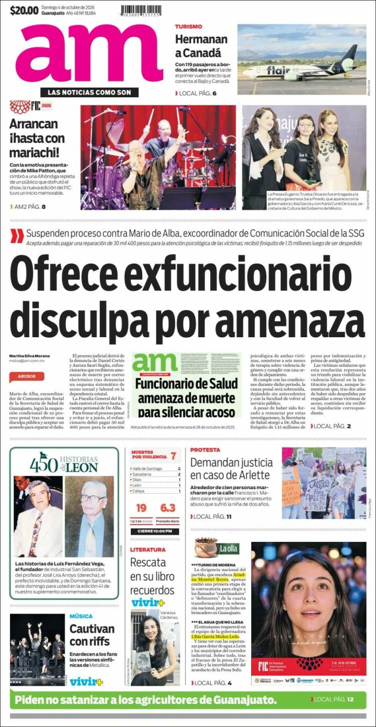 Portada de Al Día A.M. (M&eacute;xico)
