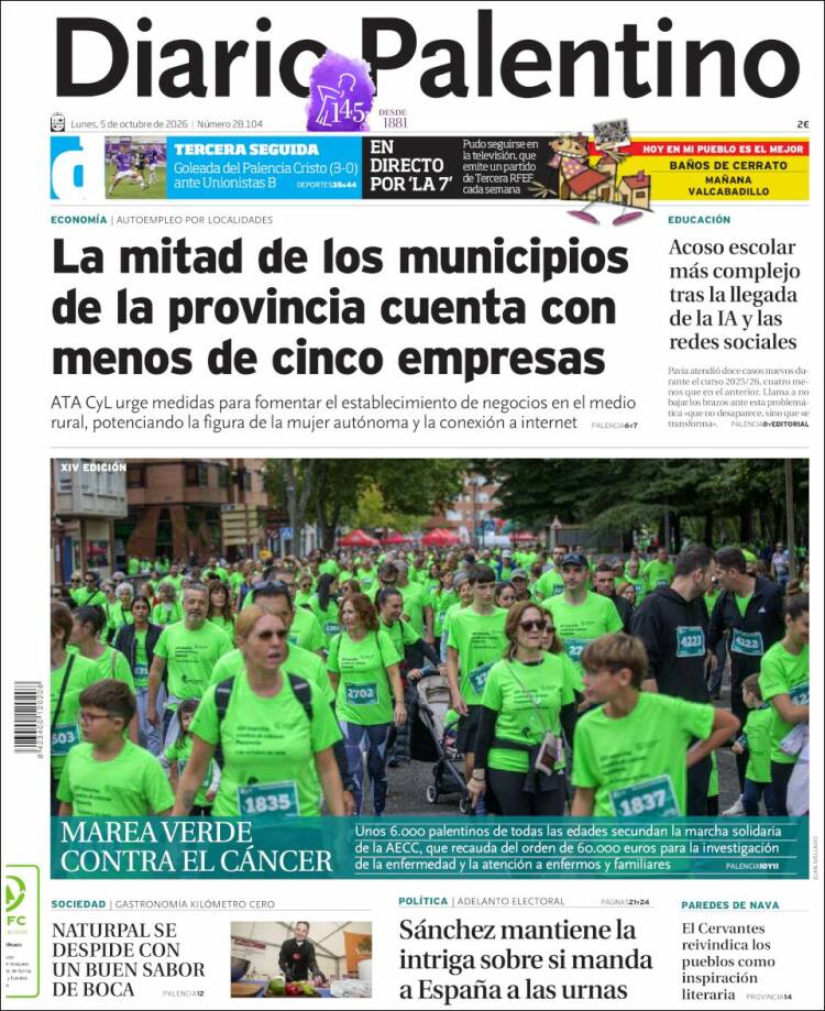 Portada de Diario Palentino (Espa&ntilde;a)