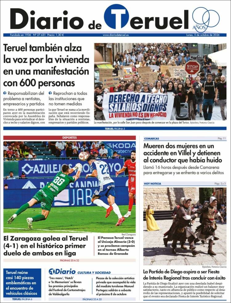 Portada de Diario de Teruel (Espa&ntilde;a)