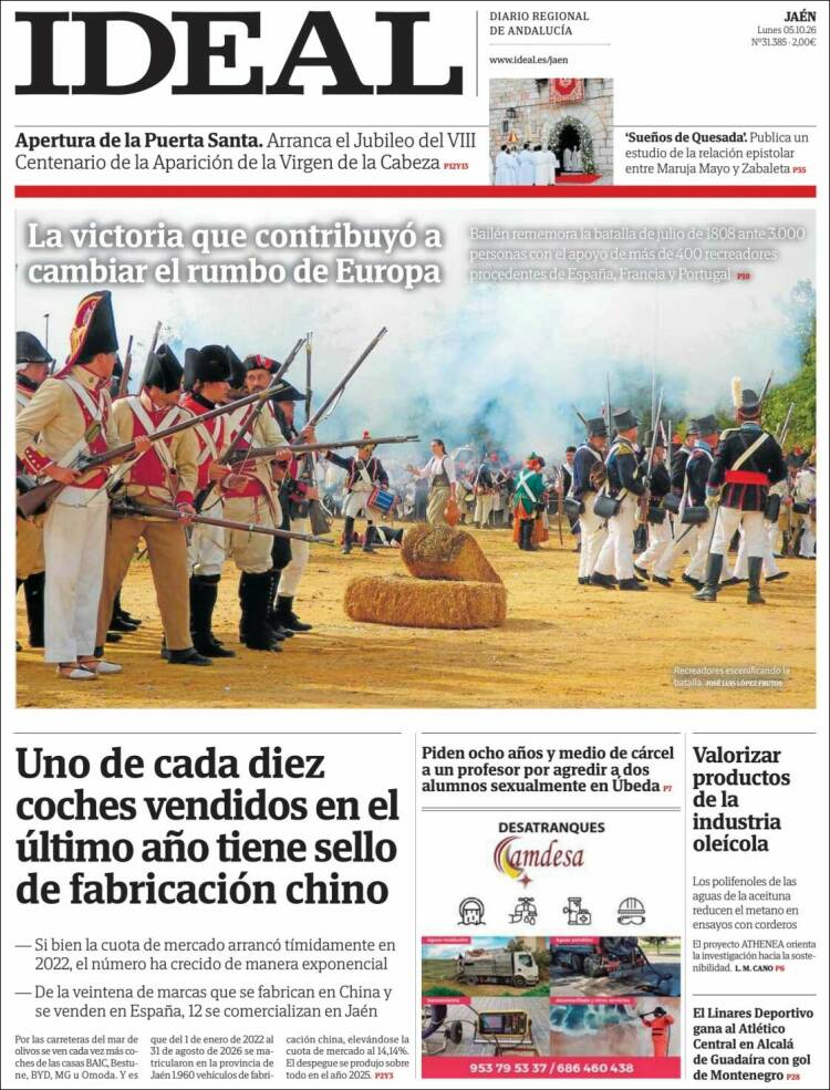 Portada de El Ideal de Jaén (Espa&ntilde;a)