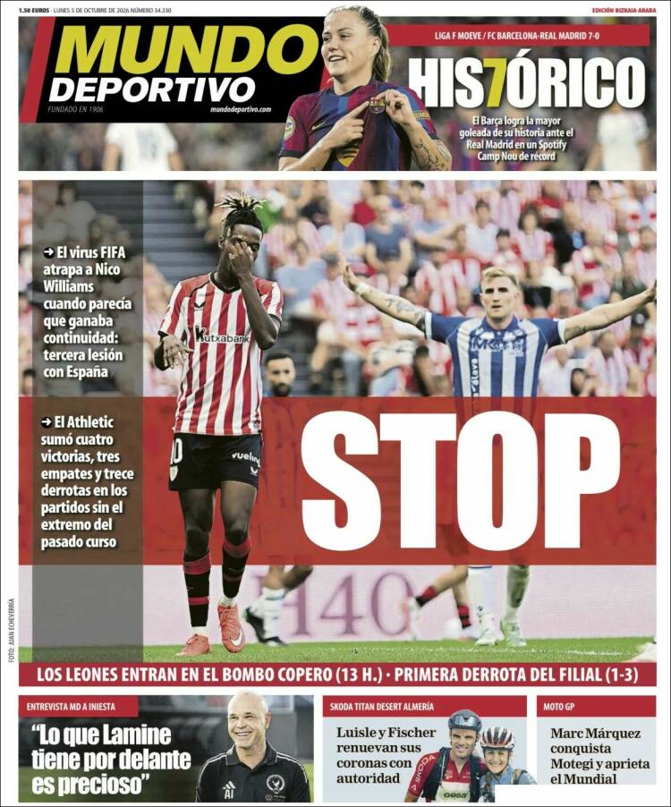 Portada de Mundo Deportivo Bizkaia (Espa&ntilde;a)