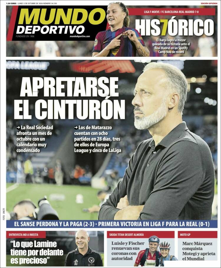 Portada de Mundo Deportivo Gipuzkoa (Espa&ntilde;a)