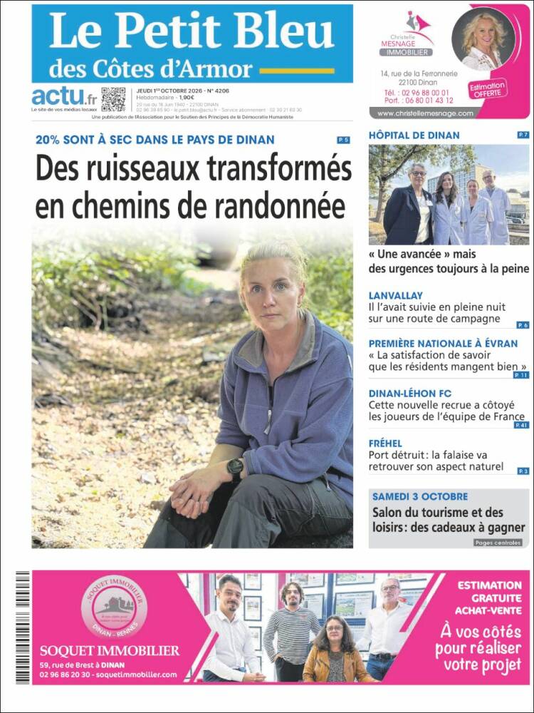 Portada de Le Petit Bleu (Francia)