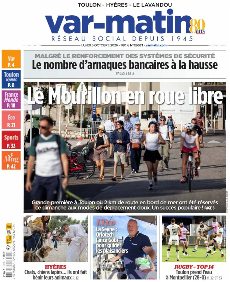 Portada de Var-Matin (Francia)