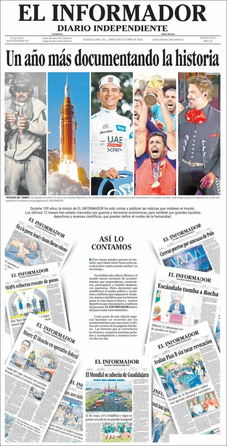 Portada de El Informador (M&eacute;xico)
