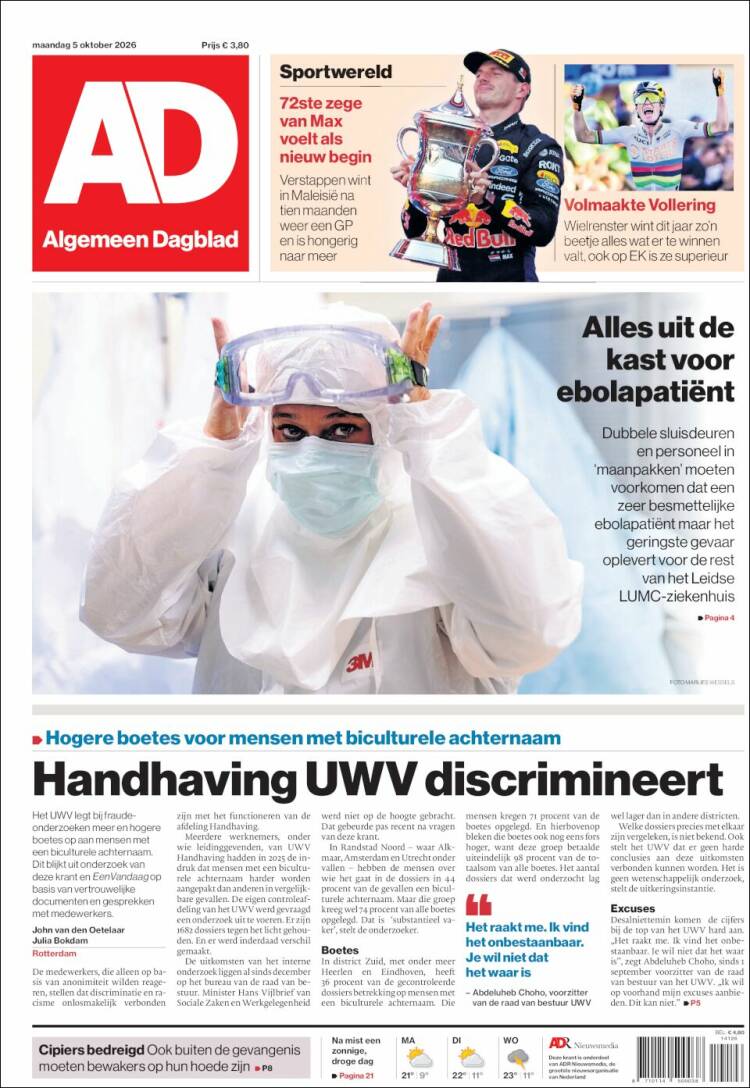 Portada de AD (Pa&iacute;ses Bajos)