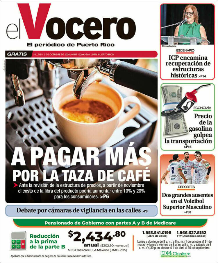 Portada de Vocero (Puerto Rico)