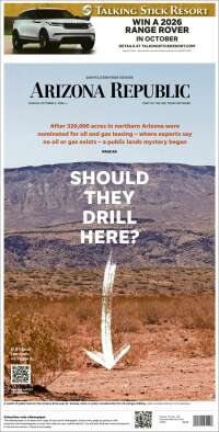 Portada de Arizona Republic News (USA)
