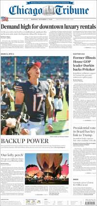 Portada de Chicago Tribune (USA)