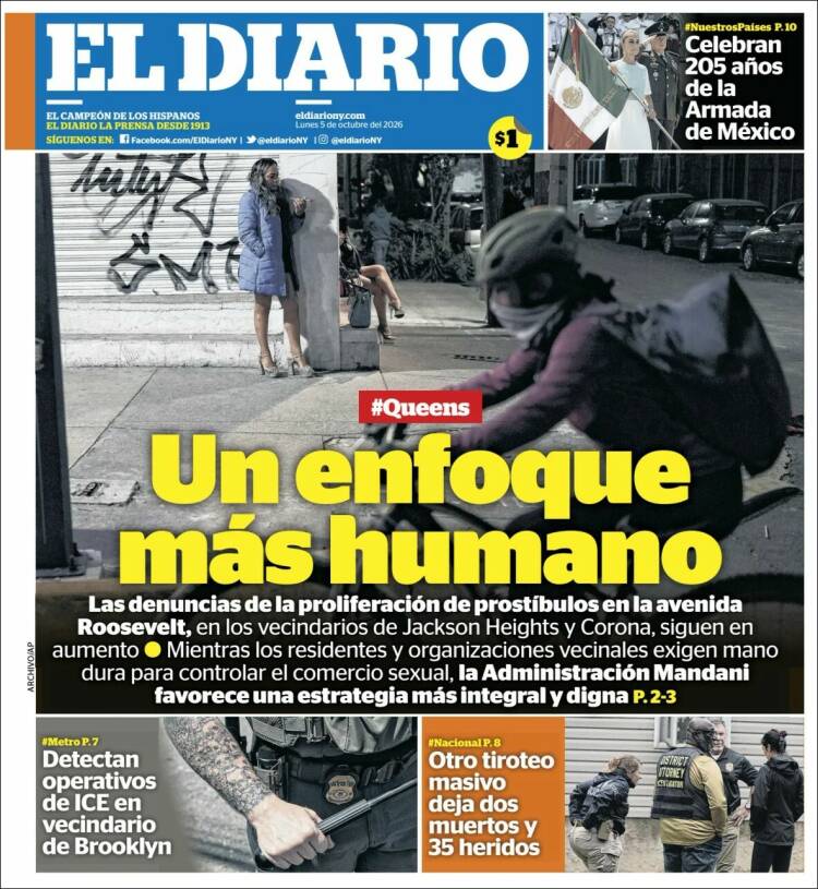 Portada de El Diario NY (USA)