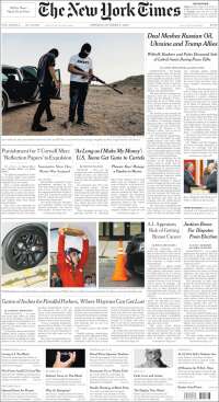 Portada de New York Times (USA)