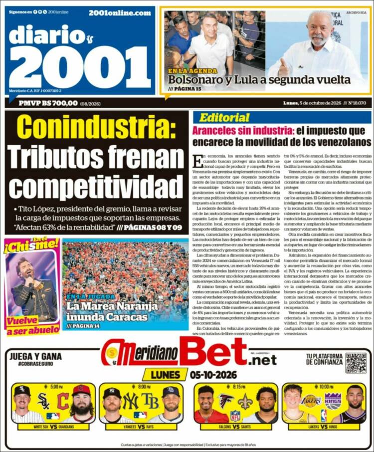 Portada de 2001 - Dosmiluno (Venezuela)