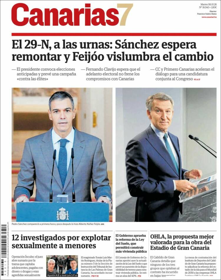 Portada de Canarias 7 (Spain)