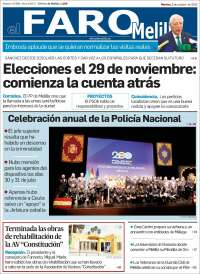 Portada de El Faro de Melilla (Spain)