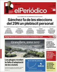 Portada de El Periódico de Catalunya (Espagne)