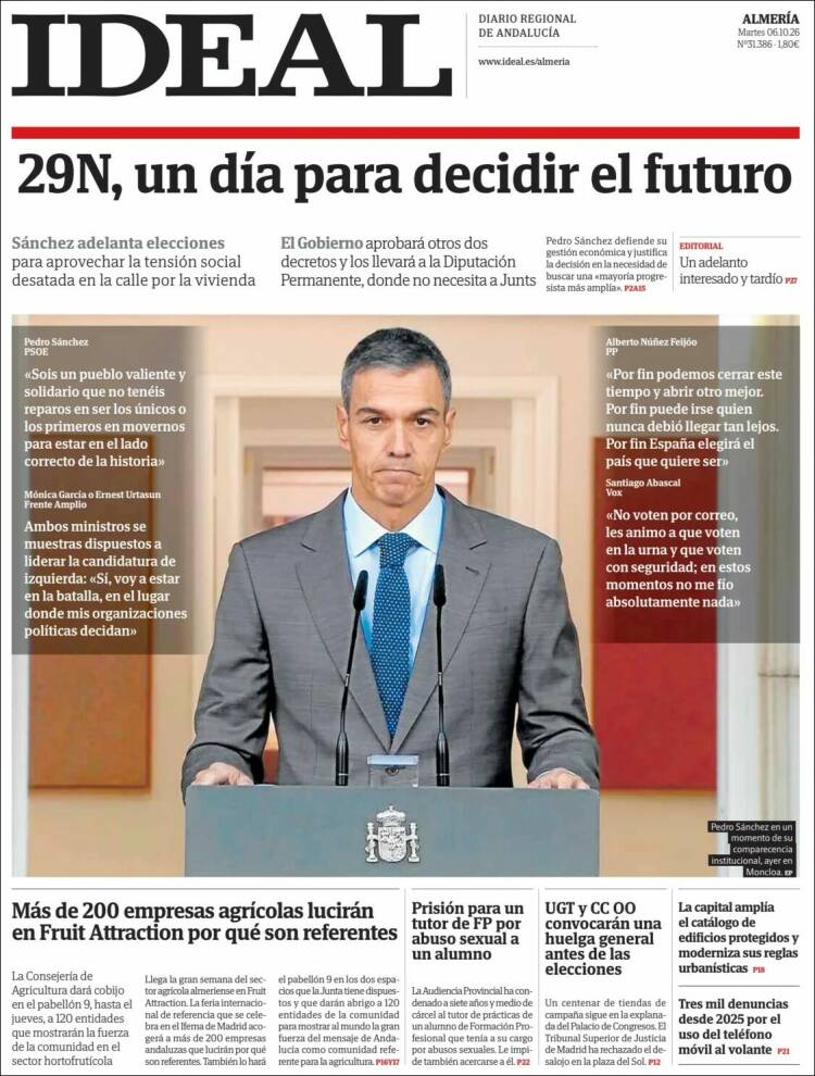 Portada de Ideal Almeria (Espa&ntilde;a)