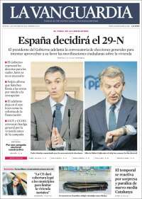 Portada de La Vanguardia (Espagne)