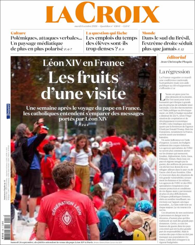 Portada de La Croix (France)