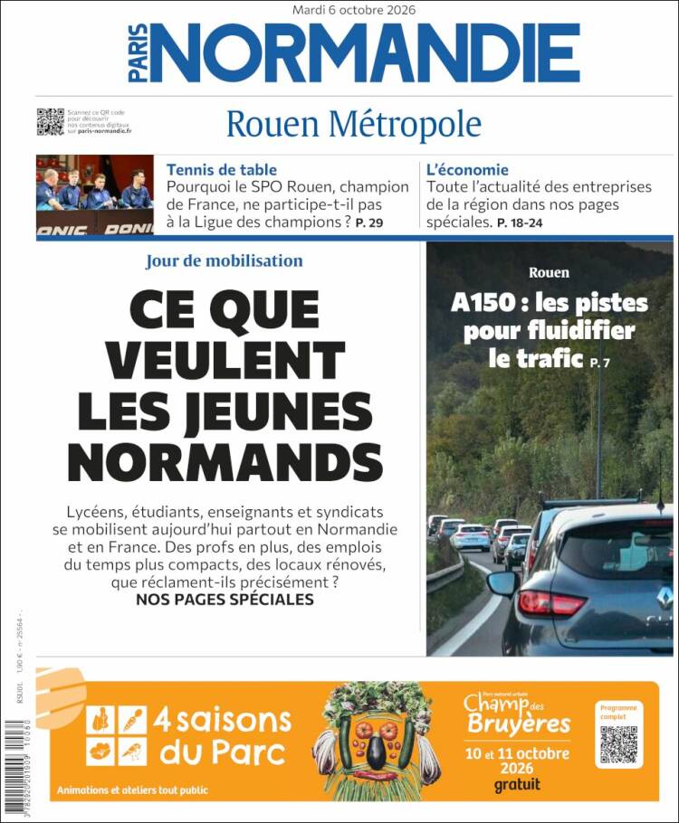 Portada de Paris Normandie (Francia)