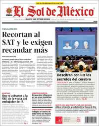 Portada de El Sol de México (Mexico)