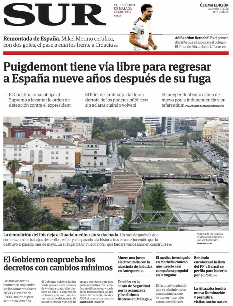 Portada de Diario el Sur (Espa&ntilde;a)