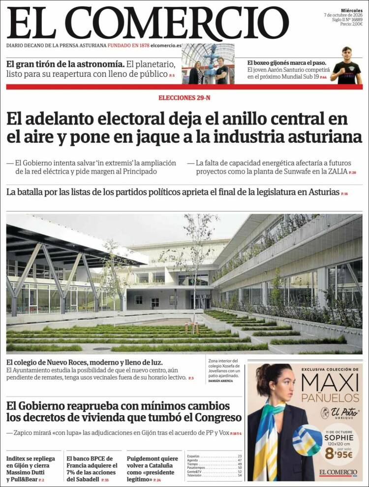 Portada de El Comercio - Gijón (Espa&ntilde;a)