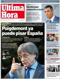 Portada de Última Hora (Espa&ntilde;a)