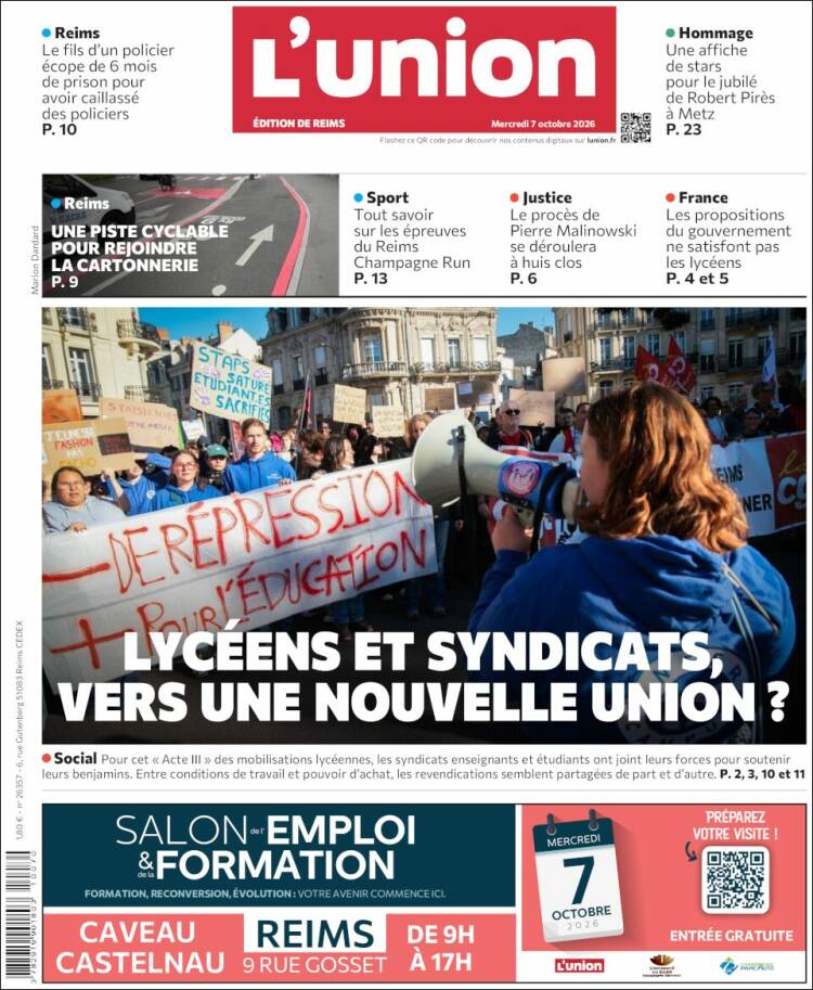 Portada de L'Union (Francia)