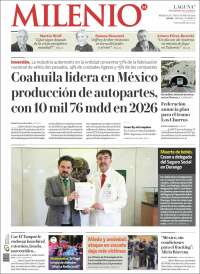 Portada de Milenio - Laguna (M&eacute;xico)