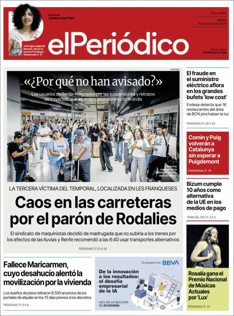 Portada de El Periódico (Espa&ntilde;a)