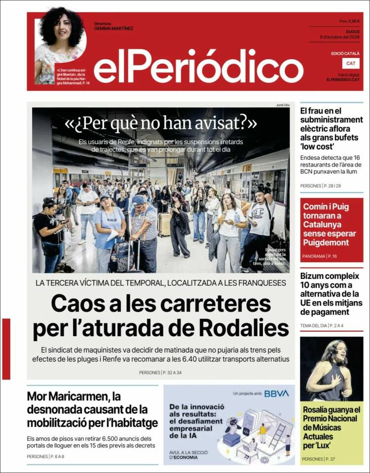 Portada de El Periódico de Catalunya (Espa&ntilde;a)
