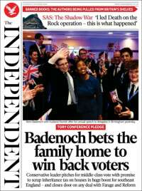 Portada de The Independent (Reino Unido)
