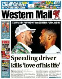 Portada de Western Mail (Reino Unido)