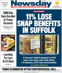 Portada de Newsday (USA)