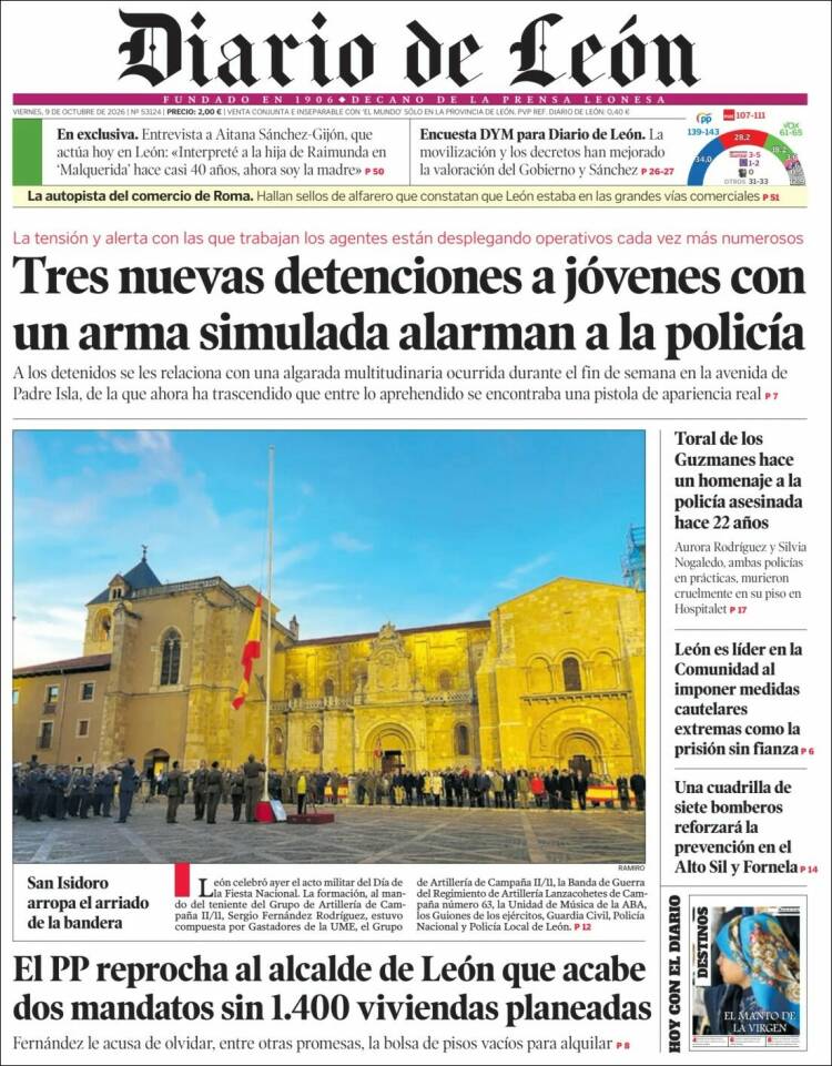 Portada de Diario de León (Espa&ntilde;a)