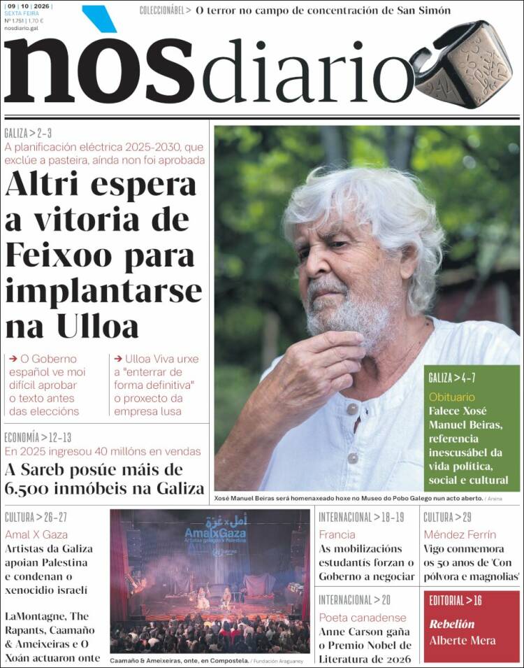 Portada de Nòs Diario (Espa&ntilde;a)