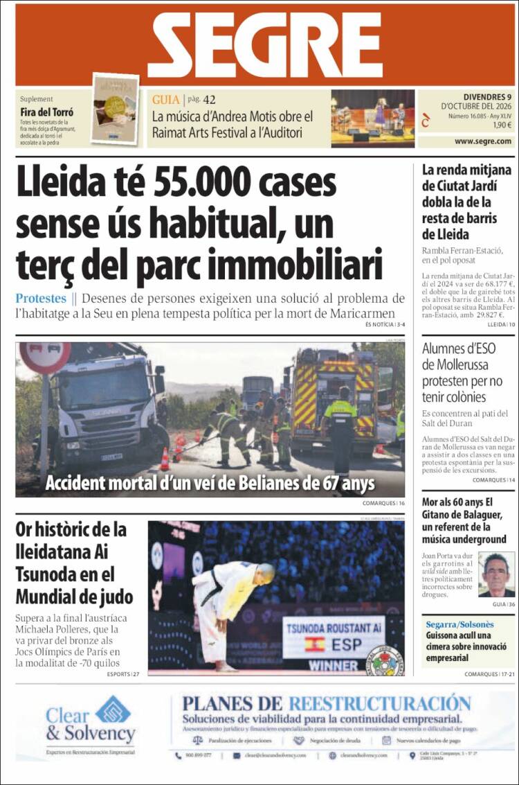 Portada de Segre (Espa&ntilde;a)
